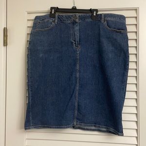 Classic Talbots Denim Pencil Skirt